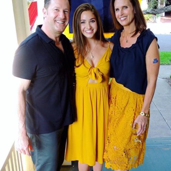 Leith Top Tie Mustard Flowy Midi Dress - Picture 1 of 5